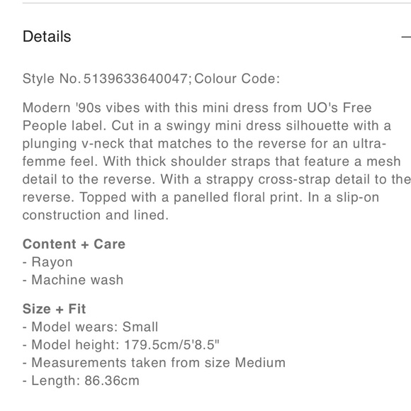 FREE PEOPLE Thought I was dreaming criss cross mini floral dress large - Picture 13 of 13